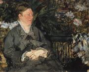 Edouard Manet Mme edouard Manet dans la Serre oil painting reproduction